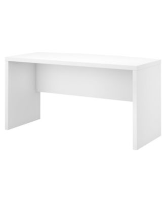 Kathy Ireland Office by Bush Furniture - Office by kathy ireland&reg; Echo 60W Bow Front Desk in Pure White