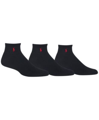 Polo Ralph Lauren - Socks, Extended Size Classic Athletic Quarter 3 Pack