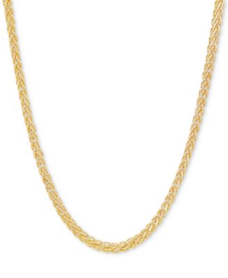Macy's - Wheat Link 24" Chain Necklace in 18k Gold-Plated Sterling Silver or Sterling Silver