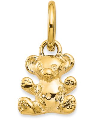 Macy's - Teddy Bear Charm Pendant in 14k Yellow Gold