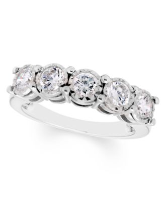 Macy's - Diamond 5 Stone Band (1 ct. t.w.) in 14k White Gold