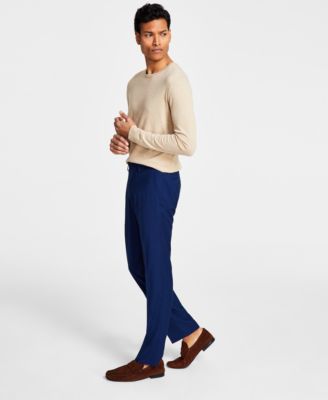 Kenneth Cole Reaction - Men's Techni-Cole Blue Suit Separate Slim-Fit Pants