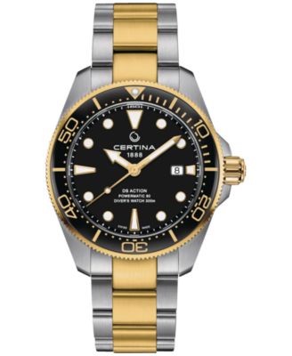 Certina - Men's Swiss Automatic DS Action Diver Two-Tone Stainless Steel Bracelet Watch 43mm