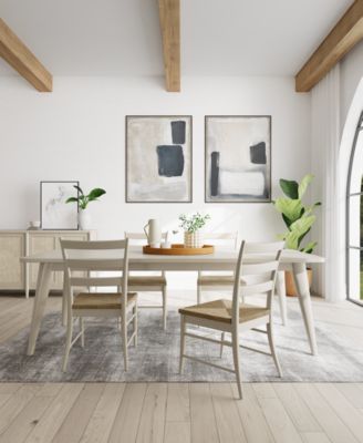 Furniture - Laguna 5pc Dining Set (Table + 4 Rush Seat Chairs)