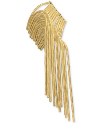 ADORNIA - 14k Gold-Plated Textured Chain Multi-Strand Statement Bracelet