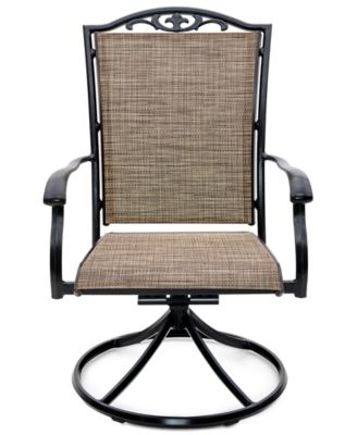 Agio - Wythburn Mix and Match Filigree Sling Outdoor Swivel Chair