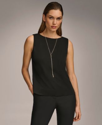 Donna Karan New York - Women's Crewneck Sleeveless Top