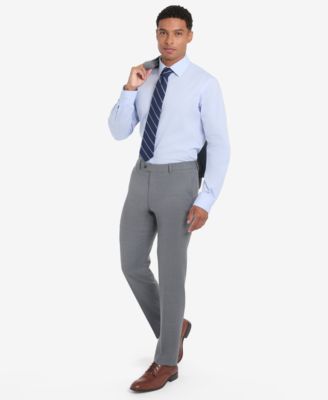 Tommy Hilfiger - Men's Solid Pearl Grey Suit Pants
