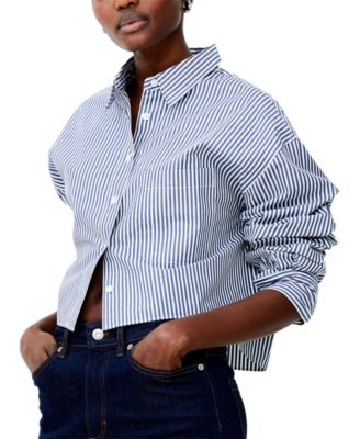 French Connection - Women's Alissa Striped Cotton Button-Front Shirt