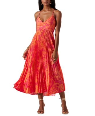ASTR the Label - Women's Blythe Pleated Tie-Back Dress