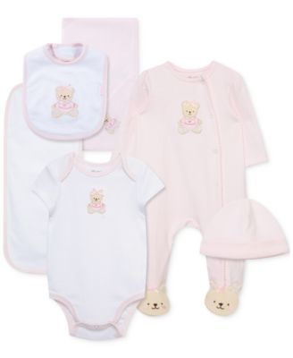 Little Me - Baby Girls Sweet Bear Cotton Gift Box Set
