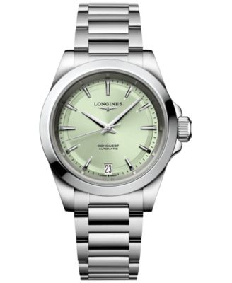 Longines - Women's Swiss Automatic Conquest Stainless Steel Bracelet Watch 34mm