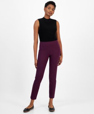 Anne Klein - Women's Pull-On Hollywood-Waist Ankle Pants