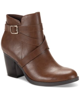 Style & Co - Women's Zetaa Strappy Belt-Heel Booties