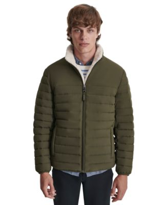 DKNY - Men's Quilted Fleece-Lined Full-Zip Puffer Jacket