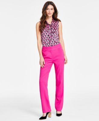 Tahari ASL - Women's Mid-Rise Flare-Leg Pants