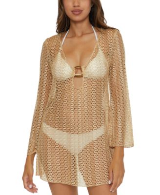 Becca - Women's Golden Crochet Ring-Front Cover-Up