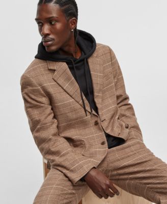 Mode of One - Men's Plaid Relaxed-Fit Blazer