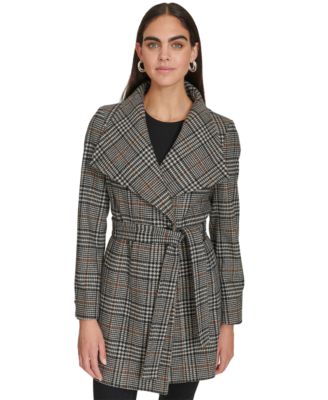Calvin Klein - Asymmetrical Belted Wrap Coat