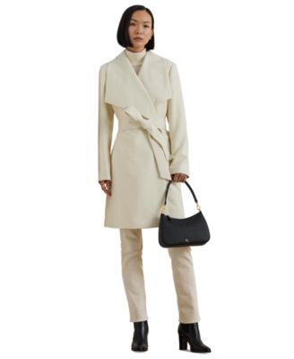Lauren Ralph Lauren - Petite Crepe Belted Wrap Coat