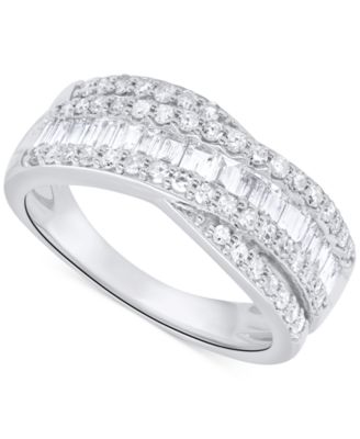 Forever Grown Diamonds - Lab-Grown Diamond Crisscross Band (1 ct. t.w.) in Sterling Silver