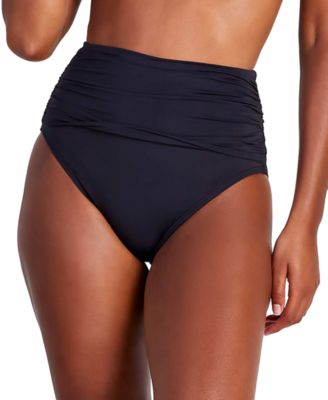 kate spade new york - Women's Ruched High-Waist Bikini Bottoms