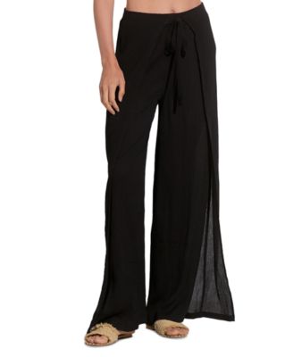 Elan - Women's Wrap Wide-Leg Drawstring Pants
