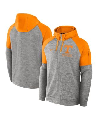 Nike - Men's Heather Gray Tennessee Volunteers Fitness Raglan&nbsp;Performance Full-Zip Hoodie