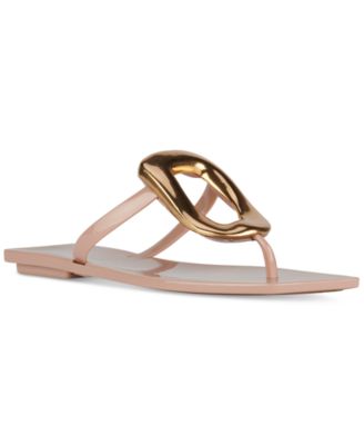 Jeffrey Campbell - Linques-J Embellished T-Strap Flat Jelly Sandals