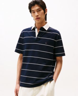 Tommy Hilfiger - Men's Classic-Fit Heavy Jersey Stripe Polo Shirt