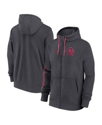Jordan - Men's Anthracite Oklahoma Sooners 2024 Sideline Full-Zip Hoodie