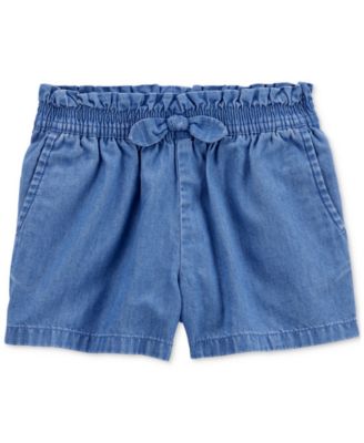 Carter's - Toddler Girls Cotton Chambray Pull-On Shorts