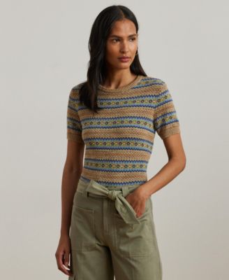 Lauren Ralph Lauren - Women's Fair Isle Short-Sleeve Sweater