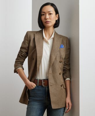 Lauren Ralph Lauren - Women's Houndstooth Double-Breasted Twill Blazer