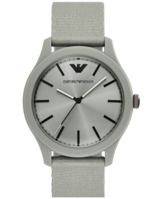 Emporio Armani - Men's Gray Tide Ocean Material Strap Watch 45mm