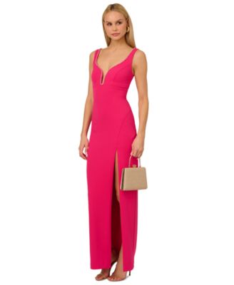Adrianna by Adrianna Papell - Women's Bead-Trim Sweetheart-Neck Sleeveless Gown
