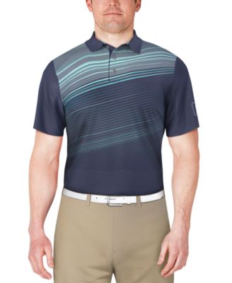 PGA TOUR - Men's Printed Stripe Polo Shirt
