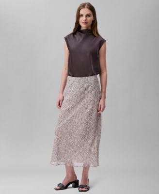 Calvin Klein - Women's Abstract Print Midi Skirt