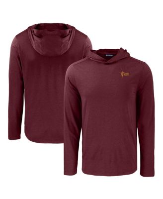 Cutter & Buck - Men's Cutter Buck Maroon Arizona State Sun Devils Coastline Epic Comfort Eco Long Sleeve Hoodie T-Shirt