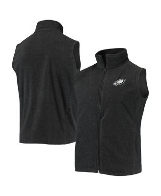 Dunbrooke - Men's Heathered Charcoal Philadelphia Eagles Houston Fleece Full-Zip Vest