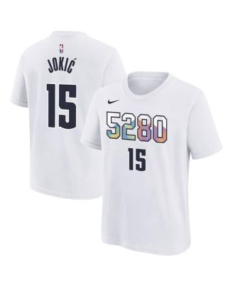 Nike - Youth Nikola Jokic White Denver Nuggets 2024/25 City Edition Name Number T-Shirt