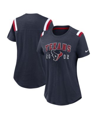 Nike - Women's&nbsp; Heather Navy Houston Texans Prime Logo Slub Fashion T-Shirt