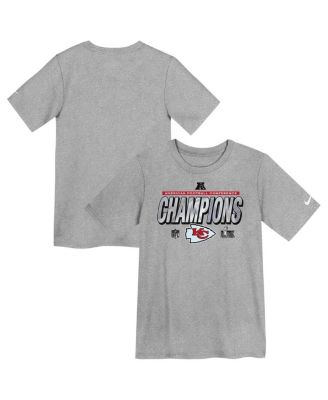 Nike - Preschool Heather Gray Kansas City Chiefs 2024 AFC Champions Locker Room Trophy Collection T-Shirt