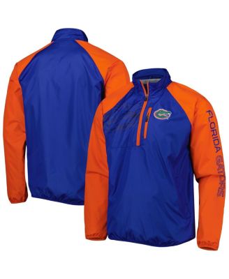 G-III Sports by Carl Banks - Men's Royal, Orange Florida Gators Point Guard Raglan Half-Zip Jacket