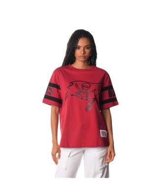 The Wild Collective - Women's Red Tampa Bay Buccaneers Drop Shoulder T-Shirt