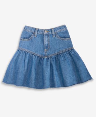 Epic Threads - Little & Big Girls Indigo Cotton Denim Ruffle Skirt