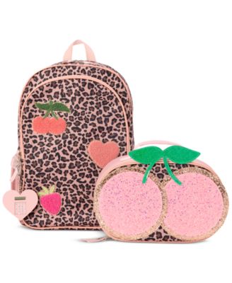 InMocean - Big Girls Cheetah and Patch Backpack, Keychain & Lunch Bag Set