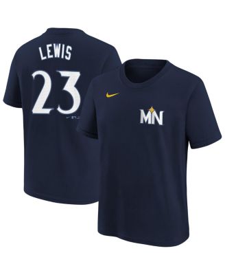 Nike - Big Boys and Girls Royce Lewis Navy Minnesota Twins Fuse City Connect Name Number T-Shirt