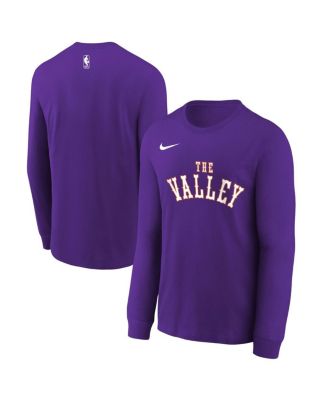Nike - Big Boys and Girls Purple Phoenix Suns 2024/25 City Edition Wordmark Performance Long Sleeve T-Shirt