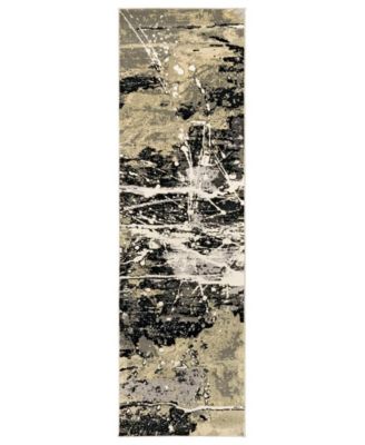 Oriental Weavers - Bowen 109E2 Black/Gold 2'3" x 7'6" Runner Area Rug